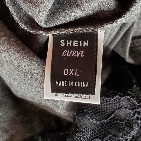 Shein Curve 0XL baseball lace long sleeve (fits Med/Large) - Picture 5 of 5